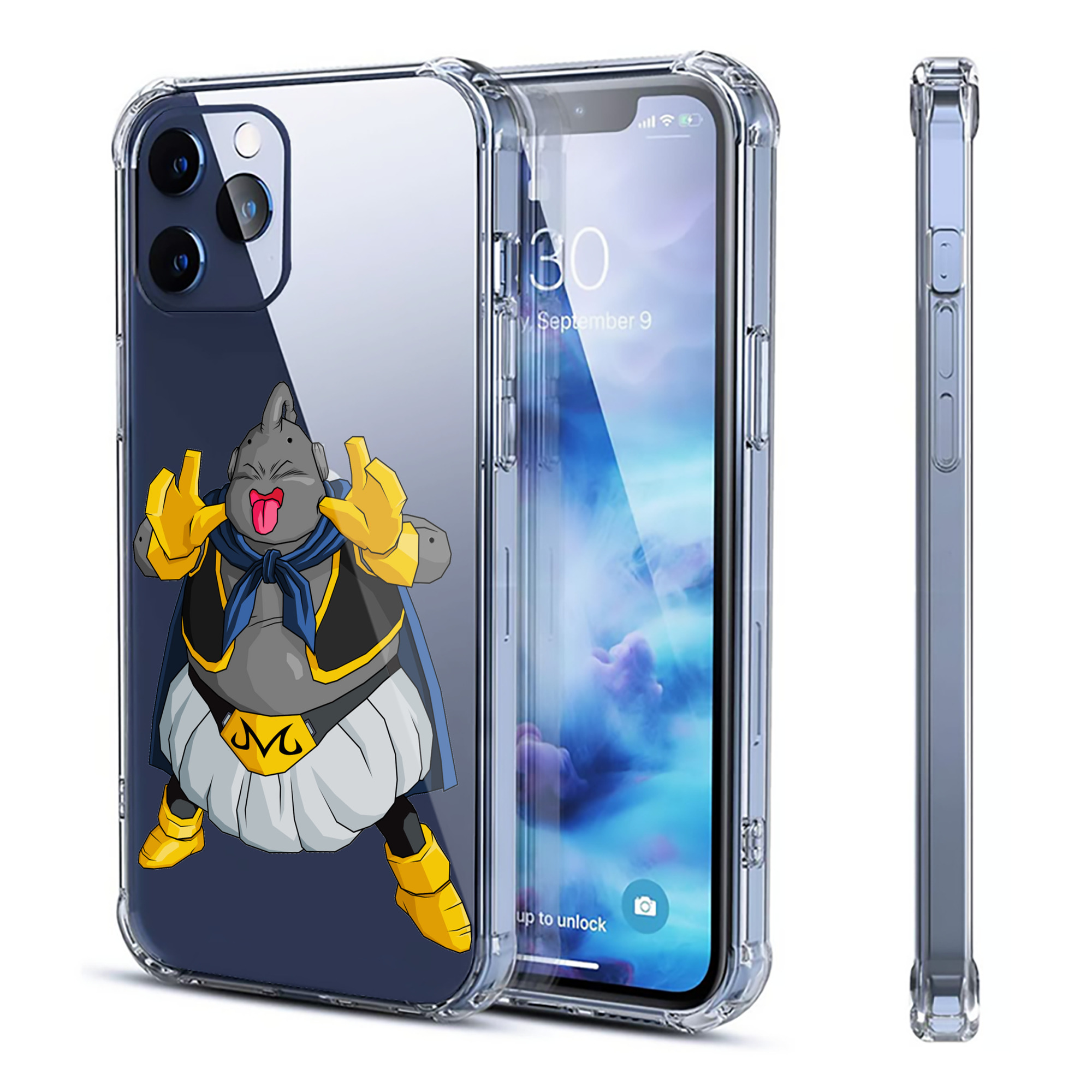 （画像用） ドラゴンボール 魔人ブウ DRAGON BALL Majin Buu 【iPhone 12シリーズ対応】透明スマホケース（クリアソフトケース）